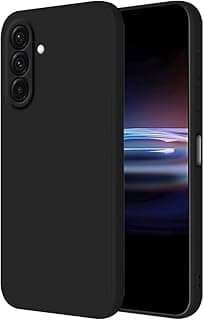 جراب حماية لسامسونج Galaxy A56 5G (6.7 بوصة) سيليكون سائل TPU، مضاد للصدمات والخدش، جراب سيليكون ناعم فائق النحافة، أسود