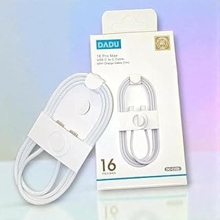Dado Fast Charging Cable 1M, PD Type-C to Type-C 3A 60W DADU DC-C225 Data Sync Compatible with iPhone 17/16/15, Samsung S25/S24 - White