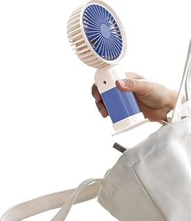 Mini USB Hand Fan Portable Cooling Fan Single Speed Desktop And Handheld Rechargeable Personal Desk Fan With Stand Compact Lightweight Fan For Office Home Travel 1.5W (Blue)