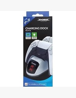 قاعدة شحن DOBE لذراع تحكم PS5، شحن سريع USB مزدوج | منافذ شحن مزدوجة، مؤشر شحن، شحن ذكي، يعمل بمنفذ USB، لعدد 2 ذراع تحكم