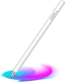 Joyroom JR-BP560 Excellent Series Portable Passive Stylus Pen, Precision Disc Tip Touch Screen Pen for iPad, iPhone, Android, Microsoft Tablets & All Capacitive Screens - White