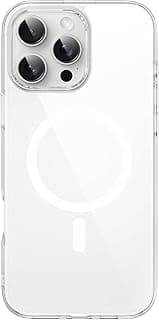 جراب حماية شفاف من V Volt متوافق مع iPhone 16 Plus - تصميم نحيف، حماية فائقة، يدعم الشحن المغناطيسي، مقاوم للخدوش والصدمات، متانة عالية. (شفاف)