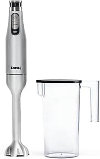 Tank Hand Blender with 600ml BPA Free Beaker,with 6 Speed Control + Turbo, 1200 Watts, Black, CM-6004BB, 2 Year Warranty