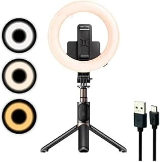 YESIDO SF12 Portable Bluetooth Remote Control Telescopic Phone Holder Tripod Selfie Stick with Ring Fill Light | HighEnd