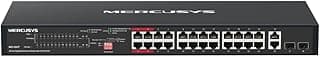 Mercusys MS128GP 28-Port Gigabit Rackmount Switch with 24-Port PoE+ (Max 295W), Long-Range Mode up to 250 m
