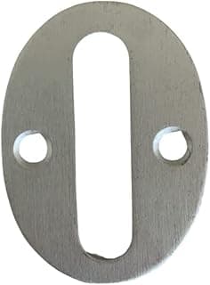 2 Inch / 50mm House Numbers Satin Aluminium Door Numbers Screw Fixed Mailbox Office Hotel House Door Number 0 with Mounting Screws for Walls, Doors, and Gates