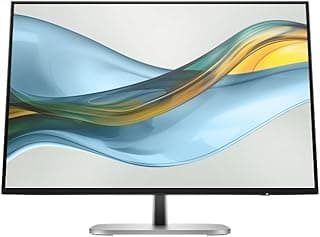 HP S5 -Pro 524PN - 9D9A7AS: LED 23.8 انش، IPS، 100Hz - Vga/DP 1.2، HDMI 1.4/100Hz - رفيع للغاية قابل للتعديل والامالة والدوران 90 درجة محوري عمودي أفقي - اسود × حامل فضي