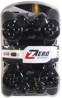 يد تحكم ألعاب فيديو سلكية موديل دوال USB للابتوب، توصيل USB، متوافقة مع الكمبيوتر، تصميم مريح ومتعدد الاستخدامات، باللون الأسود