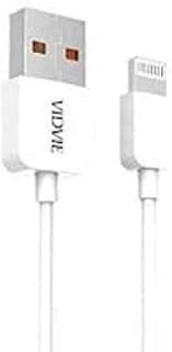 Data Cable CB-412 - White, Tangle Free, 1m, Cable, Compatible with Mobile Phones