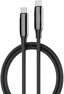 كيبل شحن سريع من لدينو240 واط USB-C بطول 1 متر LC921C - بي دي 3.1 مع شريحة اي ماركر، سلك شاحن عالي السرعة لأجهزة اللاب توب والتابلت والأجهزة من النوع سي