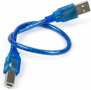 كابل USB بطول 30 سم للوحات التطوير UNO و Mega، متوافق مع Arduino UNO R3 و Mega 2560، كابل نوع A إلى نوع B للبرمجة، نقل البيانات، مشاريع الإلكترونيات و DIY