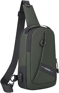 Crossbody Sling Backpack, Multi-pocket Casual Chest Bag, Handbag & Shoulder Bag With USB Charging Port, Waterproof Travel Bag for Men And Women.