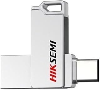 ذاكرة فلاش مزدوجة 256GB USB 3.2 ونوع A+C من هيكسيمي | HS-USB-E327C 256G U3 فضي | سرعة قراءة تصل إلى 150 ميجابايت/ثانية وسرعة كتابة تصل إلى 45 ميجابايت/ثانية | ضمان محلي لمدة 5 سنوات