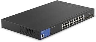 سويتش شبكة 24 منفذ جيجابت (Managed) مع 4 فتحات SFP، يدعم POE/POE+، QOS، Static Routing، VLAN، IGMP - هيكل معدني، يثبت على المكتب أو الحائط - LGS328PC