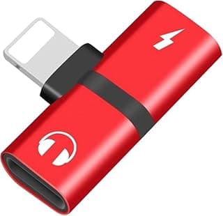 محول مزدوج 8 Pin 2 في 1 بمنفذ Type L للصوت وسماعة الرأس والشحن للموبايل وتشغيل الموسيقى