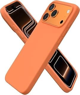 Compatible with iPhone 17 Pro Max Case 6.9 inch, Liquid Silicone 3 Layer Soft Gel Rubber Slim Shockproof Phone Case with Anti-Scratch Microfiber Lining, Orange (Dusty Orange)