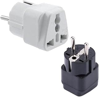 Adapter from a triple plug to a double plug, 2 white + black
