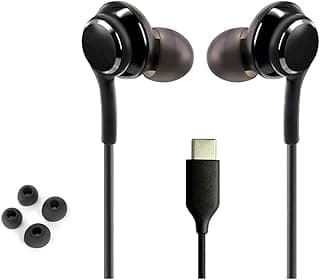 2026 In Ear Wired Stereo Earphone With Braided Cable Built-in Microphone Volume Control And Type-C Connector - Black