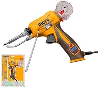 Electric Soldering Iron Gun 120W, Digital Temperature Control, Ceramic Heating Element, with Solder Wire Feeder, 500°C Max - Model: SI036732