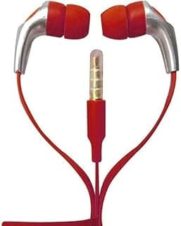 YASON Cx330 Universal Earbuds, In-Ear Headphones 3.5mm Wired In-Ear Headphone with Mic Pure Sound with Mic Ergonomic Design Practical for Mobile Phones (Red)