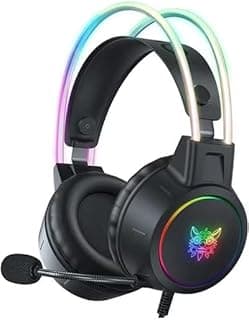 X15 Pro RGB Wired Gaming Headset with Noise Cancelling Microphone 50mm Stereo Surround Sound Drivers Adjustable Suspension Headband Over Ear Headphones for PC PS4 Xbox