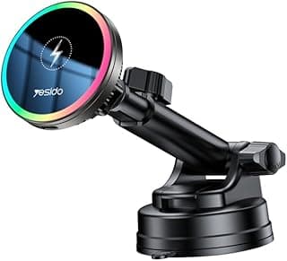 مبرد هاتف مغناطيسي Yesido C315 مع شاحن لاسلكي 15 وات، مروحة تبريد RGB متوافقة مع MagSafe لايفون 15/14/13/12، مشتت حراري لأشباه الموصلات للجيمنج