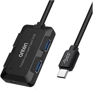 ONTEN USB C HUB 4 Ports USB 3.0 With Power input For Mac,PC and Phone