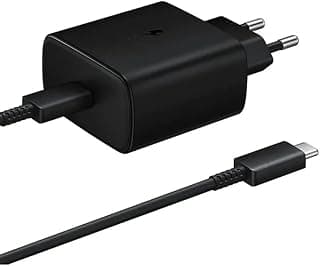 شاحن T800UYT6F USB C (45 وات) مع كابل Type-C إلى Type-C متوافق مع جميع الأجهزة - أسود