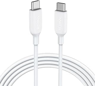 USB C Cable 100W 6ft,Anker Powerline III USB C to USB C Charger Cable 2.0,Charging Cable for MacBook Pro 2020,iPad Pro 2020,iPad Air 4,Galaxy,Pixel,Switch,LG V20,White - 18 Months Local Warranty