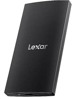 محرك أقراص الحالة الصلبة المحمول من ليكسار SL300 USB 3.2 الجيل الثاني من النوع سي، أسود - 1 تيرابايت