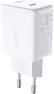 شاحن بتقنية شحن سريع USB سينجل من نوع سي 1 امبير ايسفاست 20 واط 2.4 5 فولت يدعم الشحن السريع 3.0 2.0 واف بي ايه اف متوافق مع ايفون 13 12 11 وسامسونج وشاومي وهواوي واوبو ابيض