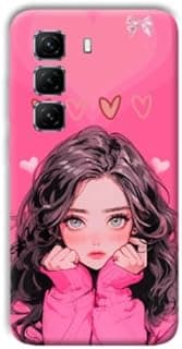 جراب موبايل سيليكون مطبوع متوافق مع Infinix Hot 50 4G