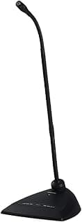Microflex MX418D/S Supercardioid Condenser Microphone, 18 Gooseneck, Includes Desktop Base with 10' Cable, Logic Functions, Programmable Switch, LED Indicator, Snap-Fit Foam Windscreen