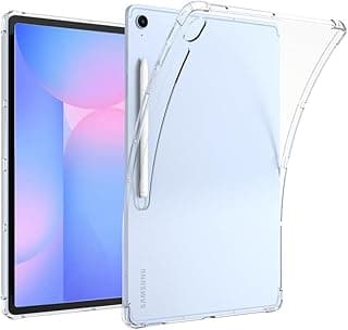 جراب شفاف لسامسونج جالاكسي تاب S10 FE بلس 13.1 بوصة 2025 SM-X620/X626B، غطاء خلفي مرن من TPU مضاد للصدمات مع حماية هوائية