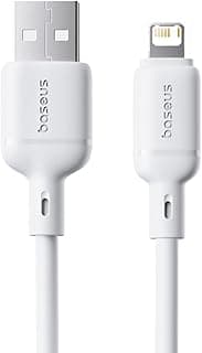 بيسوس كابل Silky Series، من USB-A إلى Lightning، قدرة 2.4A، 1 متر - أبيض