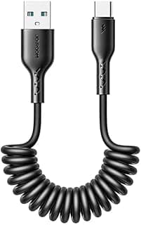 كابل بيانات SA38-AC3 من سلسلة ايزي ترافل للشحن السريع للسيارة بقدرة 3 امبير من USB نوع A إلى USB نوع C بطول 1.5 متر من جوي روم