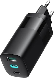 شاحن من هافيت بمنفذ USB يونيفرسال بثلاثة منافذ وقدرة 65 واط مع تقنية GaN للشحن السريع