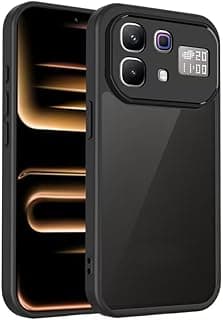 جراب موبايل متوافق مع Infinix Note 60 Pro، خفيف الوزن بتقنية هايبرد من البولي كربونات والبولي يوريثين الحراري، واقي مضاد للصدمات واقي للكاميرات ، اسود