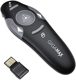 ريموت عرض لاسلكي EN-MPR001 - مؤشر ليزر أحمر 2.4GHz USB - مدى 10 متر - توصيل وتشغيل بدون برامج، مع مكان تخزين مدمج للمستقبل