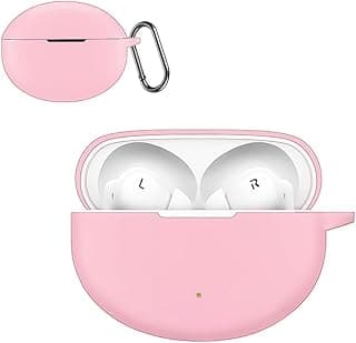 Compatible with OPPO Enco Air 4 Pro Case Cover, Soft Silicone Shockproof Protective Case Wireless Earbuds with Carabiner, Front LED Visible (Pink)