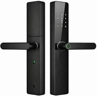 FENGB FW01 Smart Door Lock, Integrated Wi-Fi and Bluetooth, Keyless Fingerprint Door Lock with Handle, Home Password, Magnetic Cards, Security Key for Home