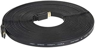 كابل HDMI v1.4 بطول 10 م | سلك طويل عالي السرعة مع إيثرنت ايه ار سي ثلاثي الابعاد | FHD 1080 بيكسل ون سكاي HD للتلفزيون واللاب توب والكمبيوتر وشاشة سي سي تي في | مطلي بالذهب والأسود