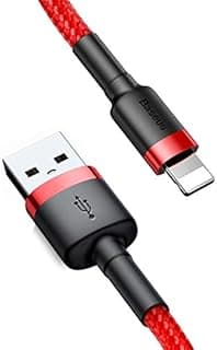 كابل لايتنينج USB لابل ايفون / ايباد / ايربودز / ايبود شحن سريع 2.4 أمبير - 1 متر - أحمر