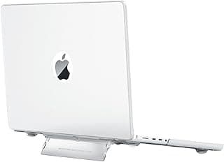 eWINNER Hard Shell Case Protective Snap On Cover with Fold Kickstand Compatible with MacBook Pro 13 inch Case 2023-2016 M2 M1 A2338 A2289 A2251 A2159 A1989 A1706 A1708 Laptop Accessories (White)
