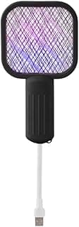 Mosquito Killer Lamp And Electric Fly Swatter 2 In 1 Usb Rechargeable Bug Zapper Racket With Adjustable Angle Indoor Outdoor Insect Trap For Flies Gnats Mosquitoes (Black)