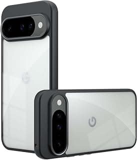جراب لجوجل بيكسل 10 5G/بيكسل 10 برو، جراب PC+TPU مقاوم للصدمات والخدوش والاصفرار، غير قابل للانزلاق - شفاف
