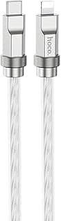 U113 - Solid PD Silicone Fast Charging And Data Transmittion Cable (20W - 3A - 1M), USB-C To Lightning Plug, Compatible With Apple iPhone iPad Airpods - Silver