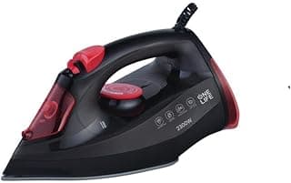 مكواة بخار ST230B، 2300 وات، قاعدة سيراميك، أسود وأحمر