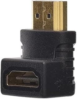 وصلة من HDMI عادي الى HDMI بزاوية 90 درجة - لون أسود