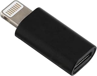 محول USB iP ذكر إلى Micro أنثى لمزامنة البيانات والشحن من كيه ام تكنولوجي - لون أسود